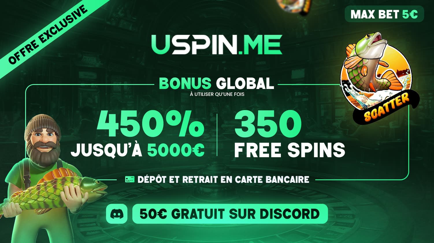 Uspin.me bonus